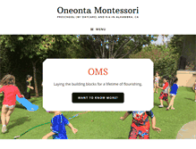 Tablet Screenshot of oneontamontessori.com